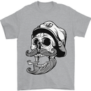 Old Sailor Skull Sailing Captain Mens T-Shirt 100% Cotton Sports Grey