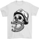 Old Sailor Skull Sailing Captain Mens T-Shirt 100% Cotton White