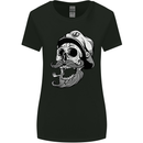 Old Sailor Skull Sailing Captain Womens Wider Cut T-Shirt Black