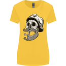 Old Sailor Skull Sailing Captain Womens Wider Cut T-Shirt Yellow