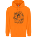 Old Sailor White Shark Octopus Captain Childrens Kids Hoodie Orange
