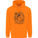 Old Sailor White Shark Octopus Captain Childrens Kids Hoodie Orange