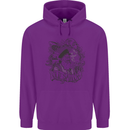 Old Sailor White Shark Octopus Captain Childrens Kids Hoodie Purple