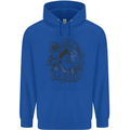 Old Sailor White Shark Octopus Captain Childrens Kids Hoodie Royal Blue