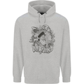 Old Sailor White Shark Octopus Captain Childrens Kids Hoodie Sports Grey