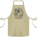 Old Sailor White Shark Octopus Captain Cotton Apron 100% Organic Khaki