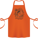 Old Sailor White Shark Octopus Captain Cotton Apron 100% Organic Orange