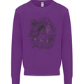 Old Sailor White Shark Octopus Captain Kids Sweatshirt Jumper Purple