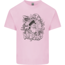 Old Sailor White Shark Octopus Captain Kids T-Shirt Childrens Light Pink