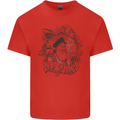 Old Sailor White Shark Octopus Captain Kids T-Shirt Childrens Red