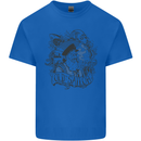 Old Sailor White Shark Octopus Captain Kids T-Shirt Childrens Royal Blue