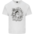 Old Sailor White Shark Octopus Captain Kids T-Shirt Childrens White