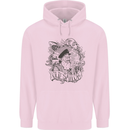 Old Sailor White Shark Octopus Captain Mens 80% Cotton Hoodie Light Pink