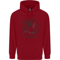 Old Sailor White Shark Octopus Captain Mens 80% Cotton Hoodie Red