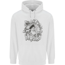 Old Sailor White Shark Octopus Captain Mens 80% Cotton Hoodie White