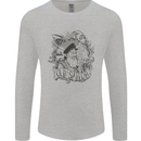 Old Sailor White Shark Octopus Captain Mens Long Sleeve T-Shirt Sports Grey