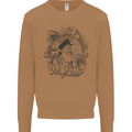Old Sailor White Shark Octopus Captain Mens Sweatshirt Jumper Caramel Latte