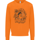 Old Sailor White Shark Octopus Captain Mens Sweatshirt Jumper Orange
