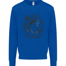 Old Sailor White Shark Octopus Captain Mens Sweatshirt Jumper Royal Blue