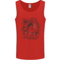 Old Sailor White Shark Octopus Captain Mens Vest Tank Top Red