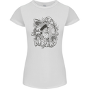 Old Sailor White Shark Octopus Captain Womens Petite Cut T-Shirt White