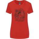 Old Sailor White Shark Octopus Captain Womens Wider Cut T-Shirt Red