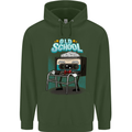 Old School 80s Music Cassette Retro 90s Childrens Kids Hoodie Forest Green