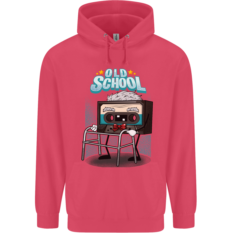 Old School 80s Music Cassette Retro 90s Childrens Kids Hoodie Heliconia