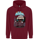 Old School 80s Music Cassette Retro 90s Childrens Kids Hoodie Maroon