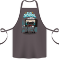 Old School 80s Music Cassette Retro 90s Cotton Apron 100% Organic Dark Grey
