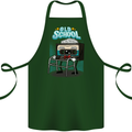 Old School 80s Music Cassette Retro 90s Cotton Apron 100% Organic Forest Green