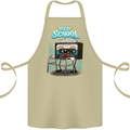 Old School 80s Music Cassette Retro 90s Cotton Apron 100% Organic Khaki
