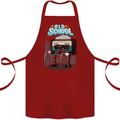 Old School 80s Music Cassette Retro 90s Cotton Apron 100% Organic Maroon