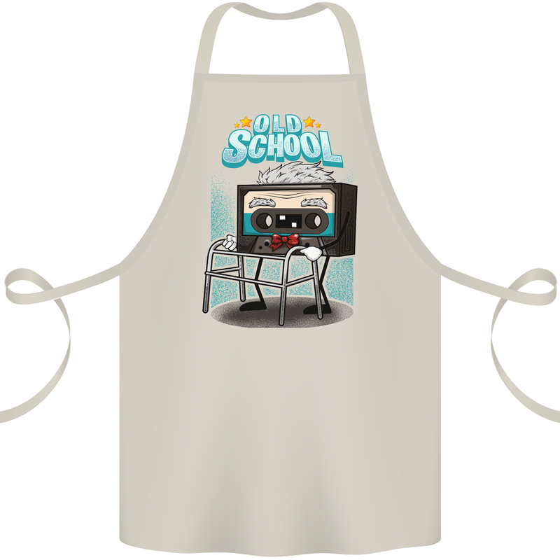 Old School 80s Music Cassette Retro 90s Cotton Apron 100% Organic Natural