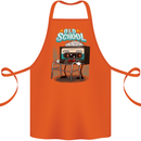 Old School 80s Music Cassette Retro 90s Cotton Apron 100% Organic Orange