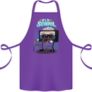 Old School 80s Music Cassette Retro 90s Cotton Apron 100% Organic Purple