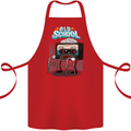 Old School 80s Music Cassette Retro 90s Cotton Apron 100% Organic Red