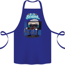 Old School 80s Music Cassette Retro 90s Cotton Apron 100% Organic Royal Blue