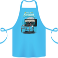 Old School 80s Music Cassette Retro 90s Cotton Apron 100% Organic Turquoise