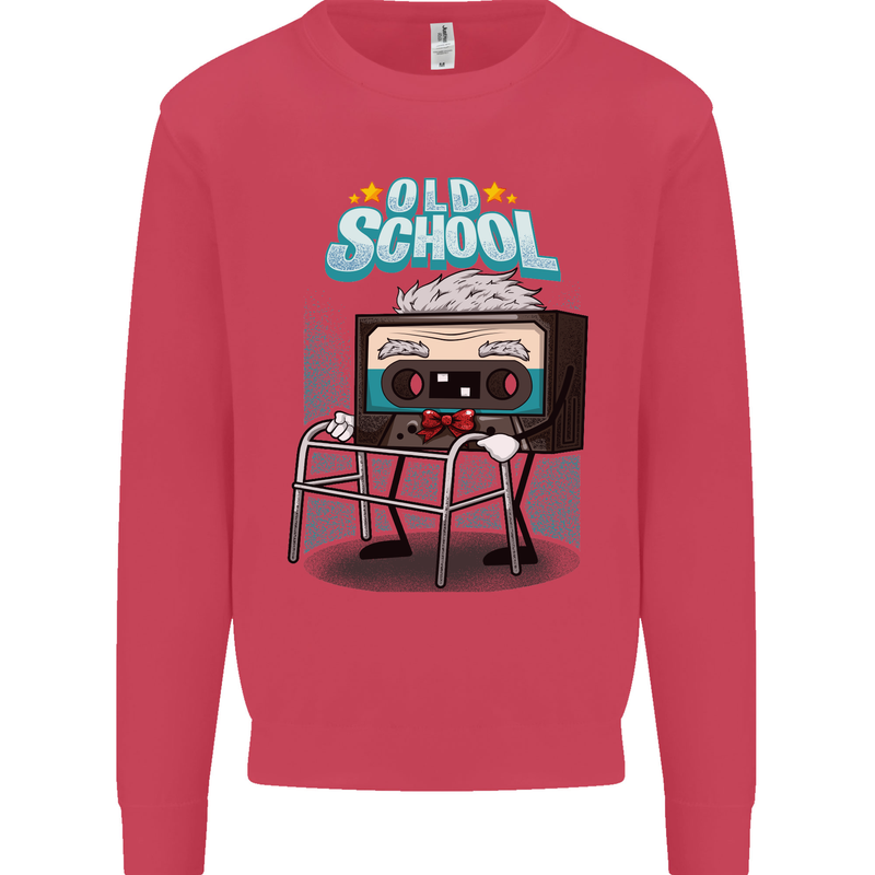 Old School 80s Music Cassette Retro 90s Kids Sweatshirt Jumper Heliconia