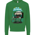 Old School 80s Music Cassette Retro 90s Kids Sweatshirt Jumper Irish Green