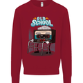 Old School 80s Music Cassette Retro 90s Kids Sweatshirt Jumper Red