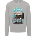 Old School 80s Music Cassette Retro 90s Kids Sweatshirt Jumper Sports Grey