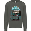 Old School 80s Music Cassette Retro 90s Kids Sweatshirt Jumper Storm Grey