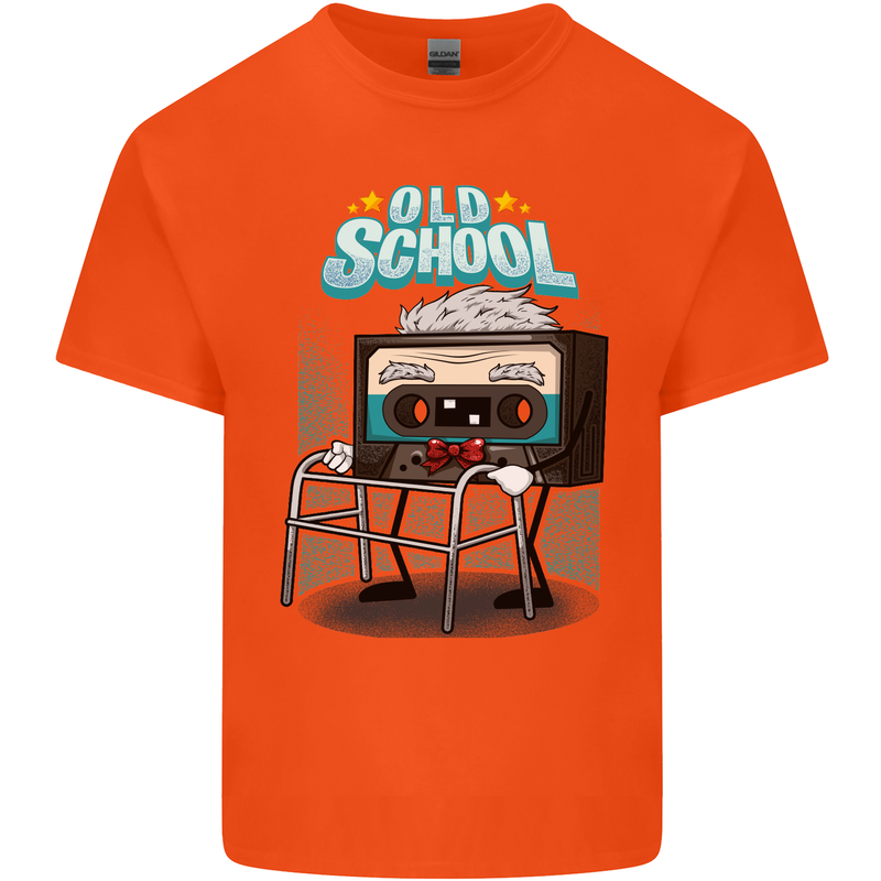 Old School 80s Music Cassette Retro 90s Kids T-Shirt Childrens Orange