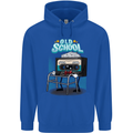 Old School 80s Music Cassette Retro 90s Mens 80% Cotton Hoodie Royal Blue