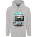 Old School 80s Music Cassette Retro 90s Mens 80% Cotton Hoodie Sports Grey