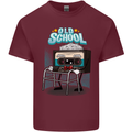 Old School 80s Music Cassette Retro 90s Mens Cotton T-Shirt Tee Top Maroon