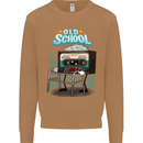 Old School 80s Music Cassette Retro 90s Mens Sweatshirt Jumper Caramel Latte