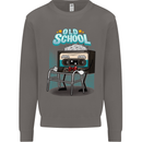 Old School 80s Music Cassette Retro 90s Mens Sweatshirt Jumper Charcoal